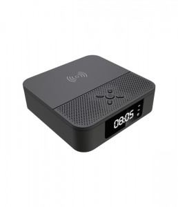 WSCL/BK  Wireless Charger With Bluetooth Speaker & Alarm C