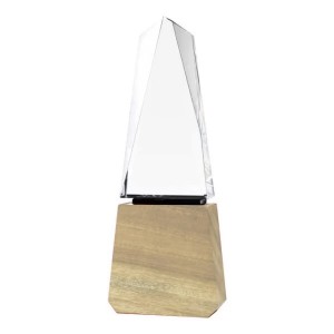 CAW-101 Crystal Awards with Wooden Base