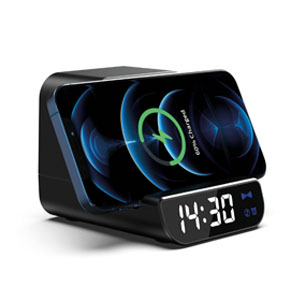 MWCC/SPB Wireless Charger With Clock, Power bank & Speaker