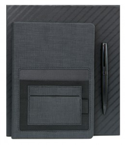 ST1500BK/P/Set-Notebook A5 Metal Pen