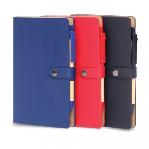 ST9603 ECO Notebook With PU Cover, sticky Notes & Pen