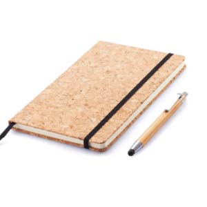 ST9605-Eco Friendly  cork  Notebook With Bambo Pen