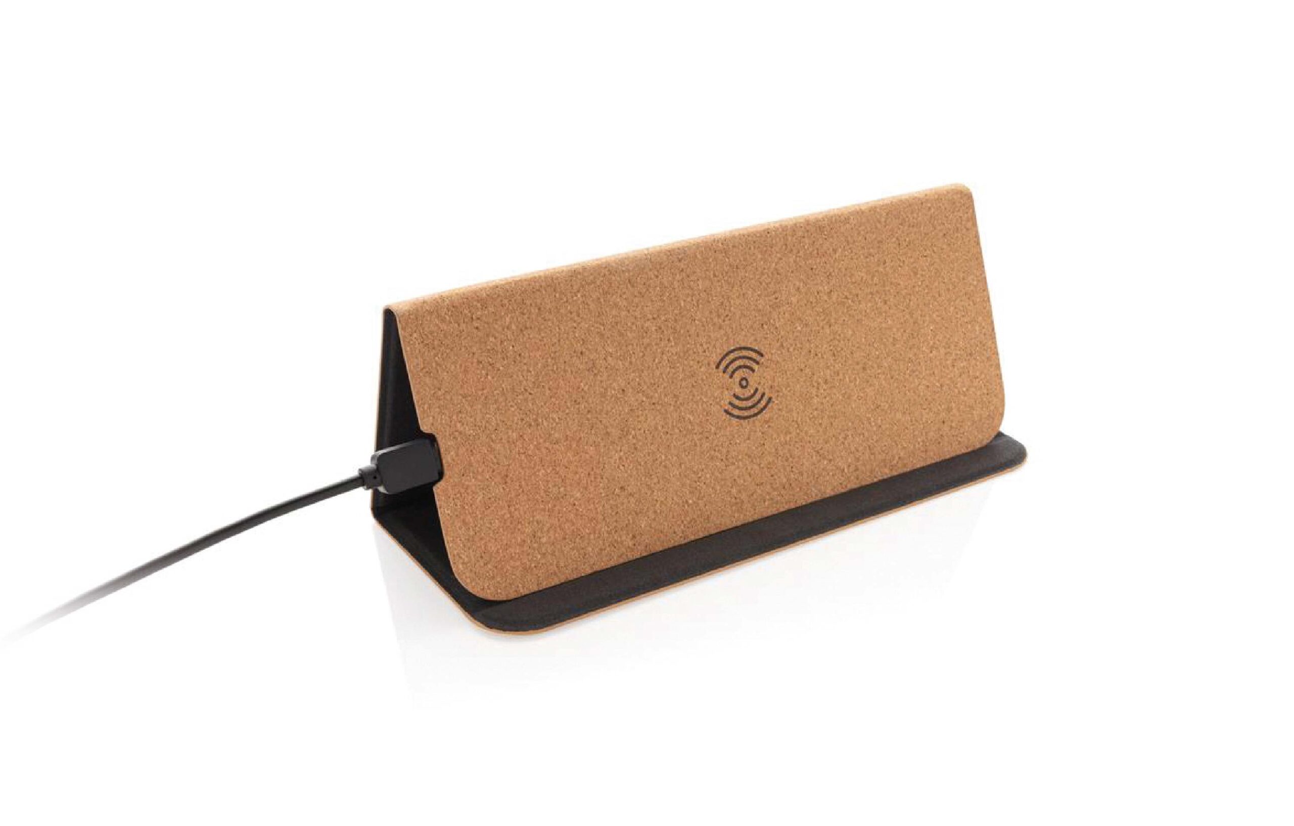 Wireless Foldable Cork Mouse Pad & Charger